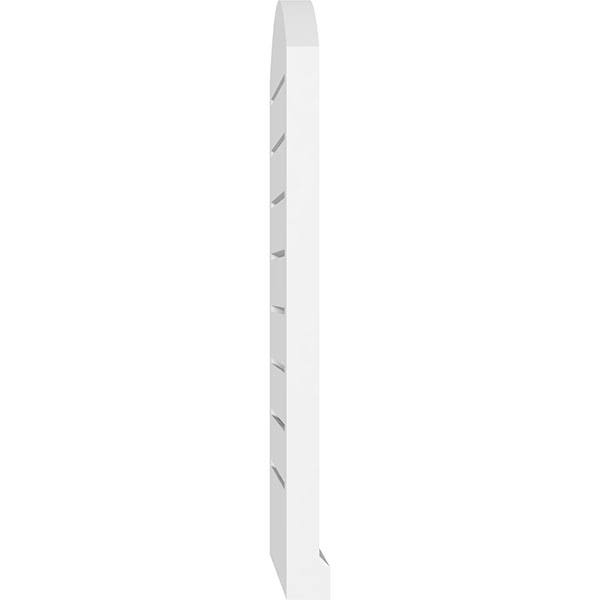 Arch Top Surface Mount PVC Gable Vent with Brickmould C448