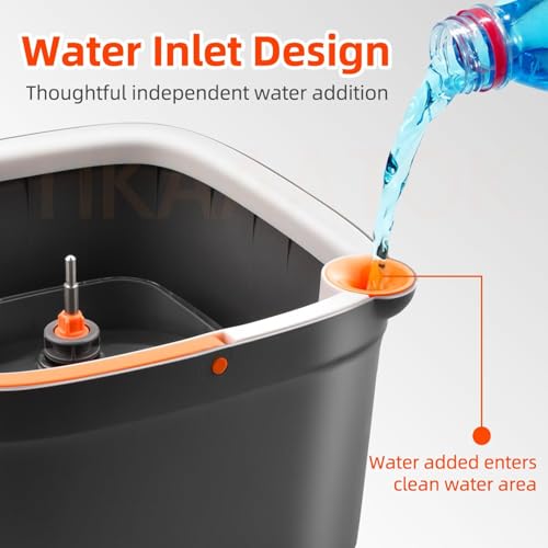 Spin Mop and Bucket Set with 2 Microfiber Mop Pads D8404