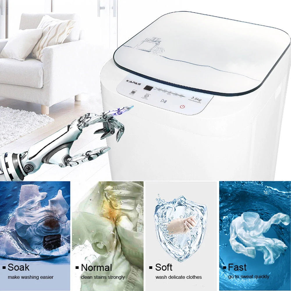 Fully Automatic 2-in-1 Compact Washing Machine 8 lbs Top Load D409447