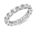 14K White Gold Emerald Cut Diamond Eternity Band A929038