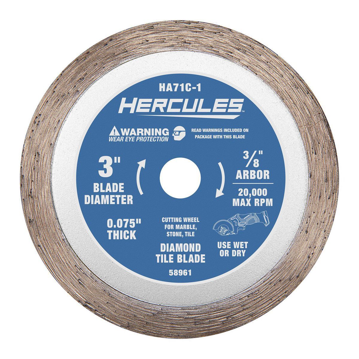 3 in. Continuous Rim Diamond Tile Blade H231746