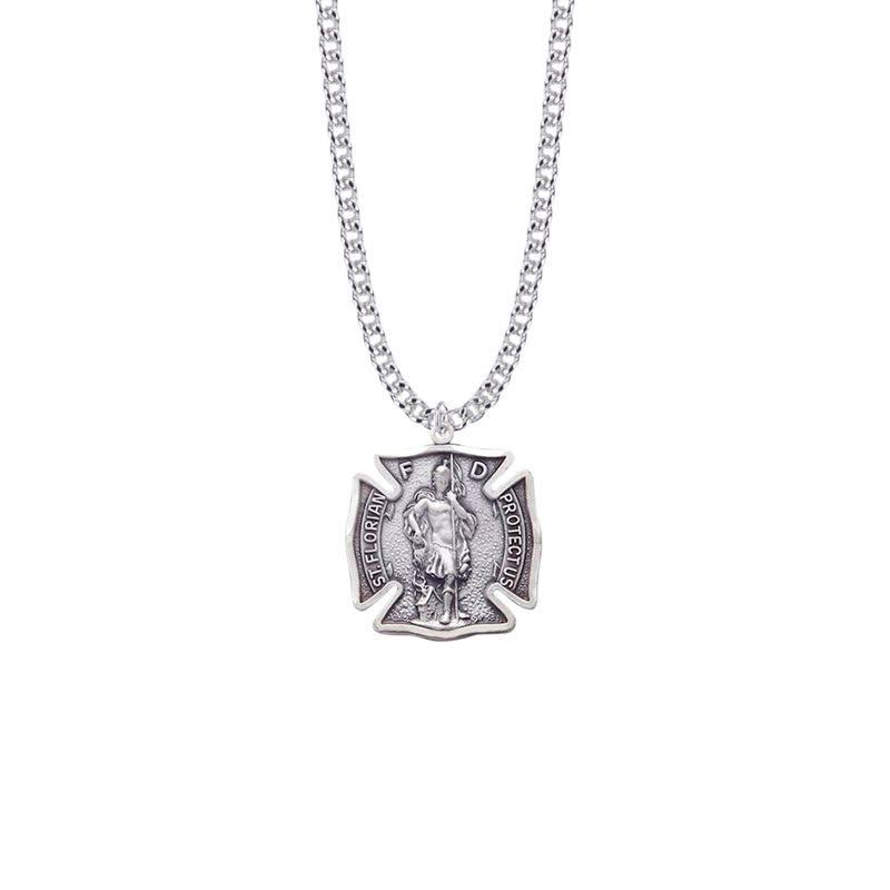 Sterling Silver St. Michael Shield Medal C899