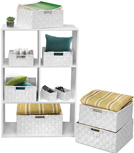 Set of 9 Beige Storage Baskets P98006