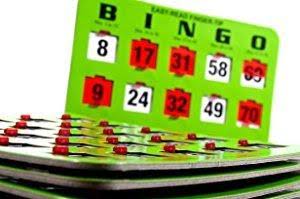 Green Bingo Heavy Duty 5 Ply Jumbo Shutter Slide Cards Z75396