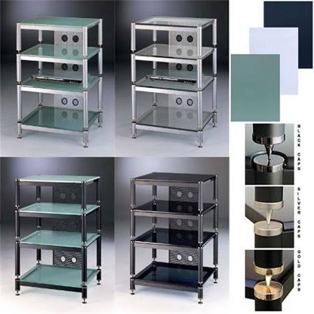 4 Frosted Glass Shelves AV Stand Q84638