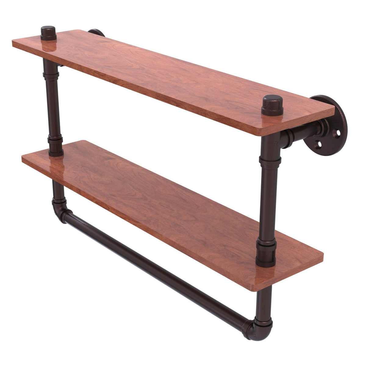 Satin Nickel Ironwood Shelf with Towel Bar G692674