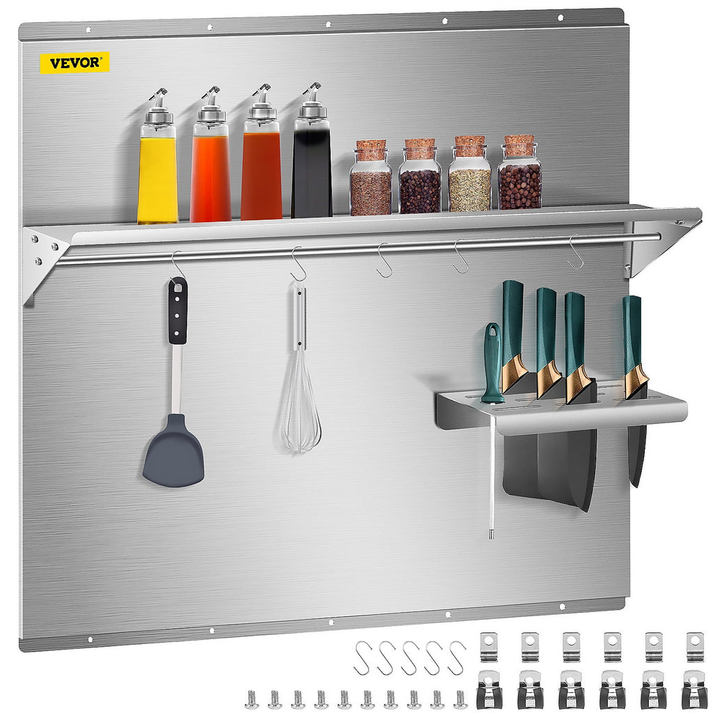 Stainless Steel Range Backsplash with Shelf R788579