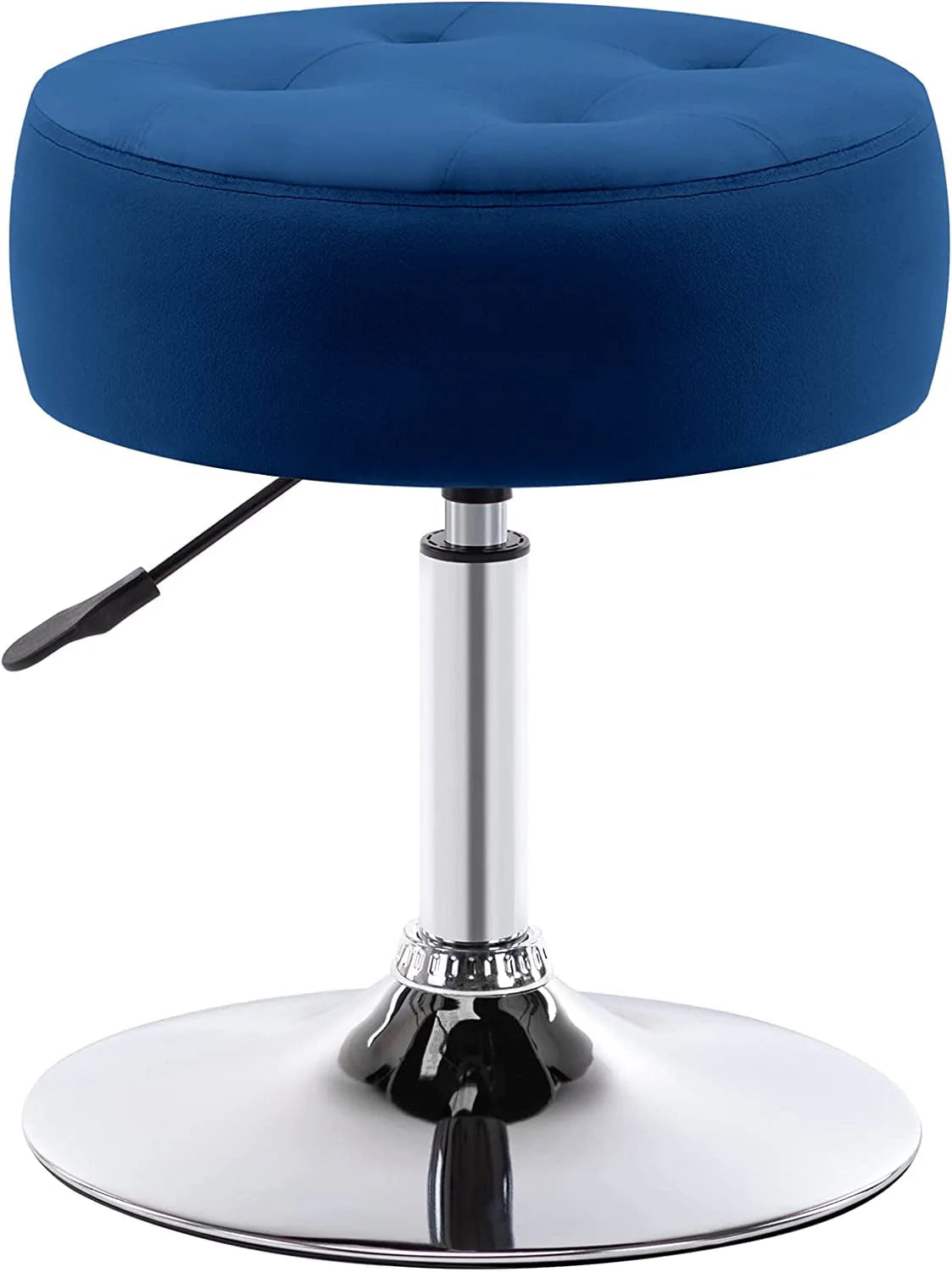 White Swivel PU Leather Vanity Stool V467