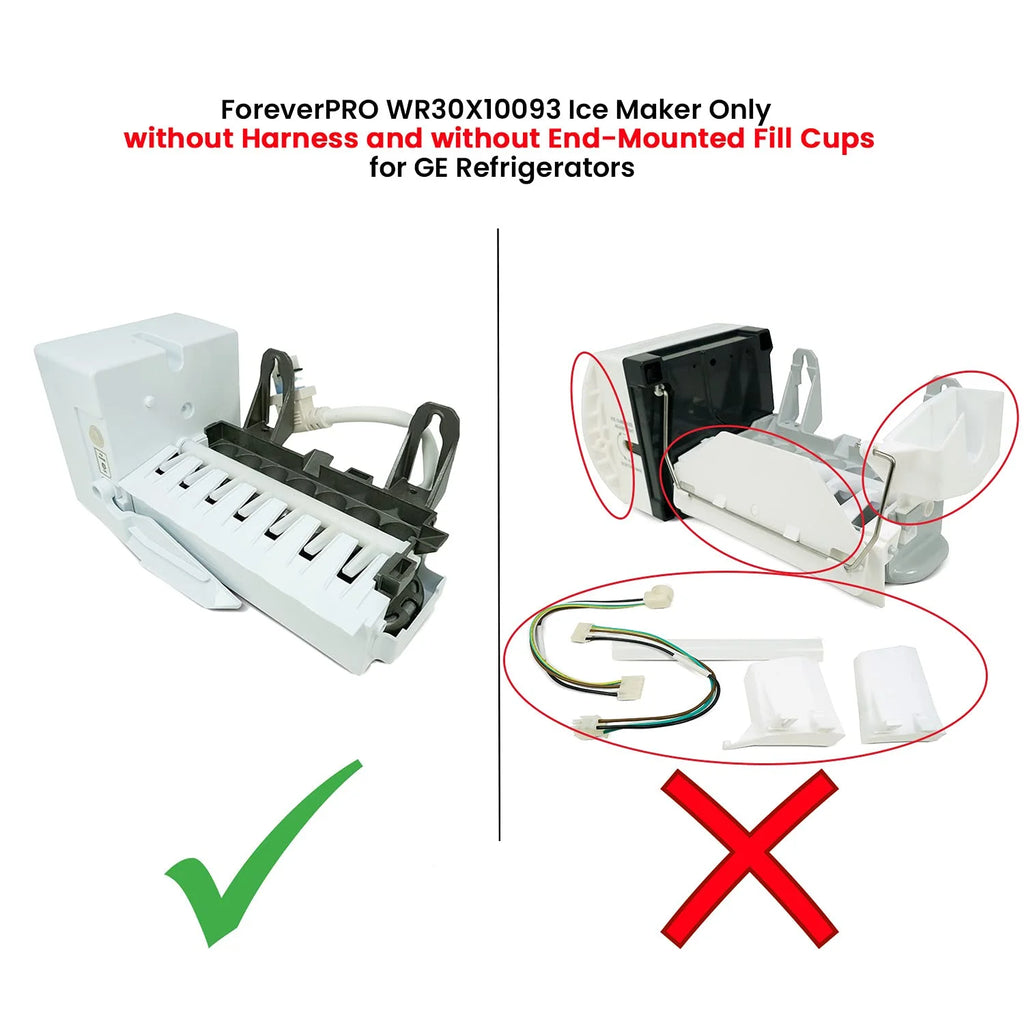 Ice Maker Without Harness and End-Mounted Fill Cups M777659