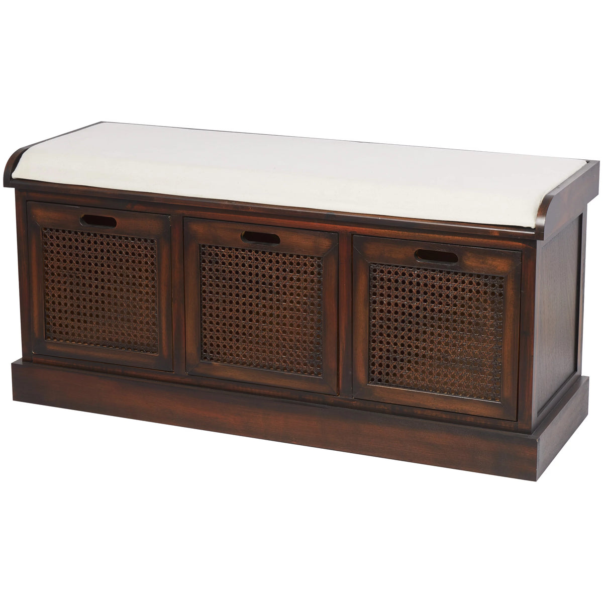 Wood Storage Bench with Upholstered Seat R47800