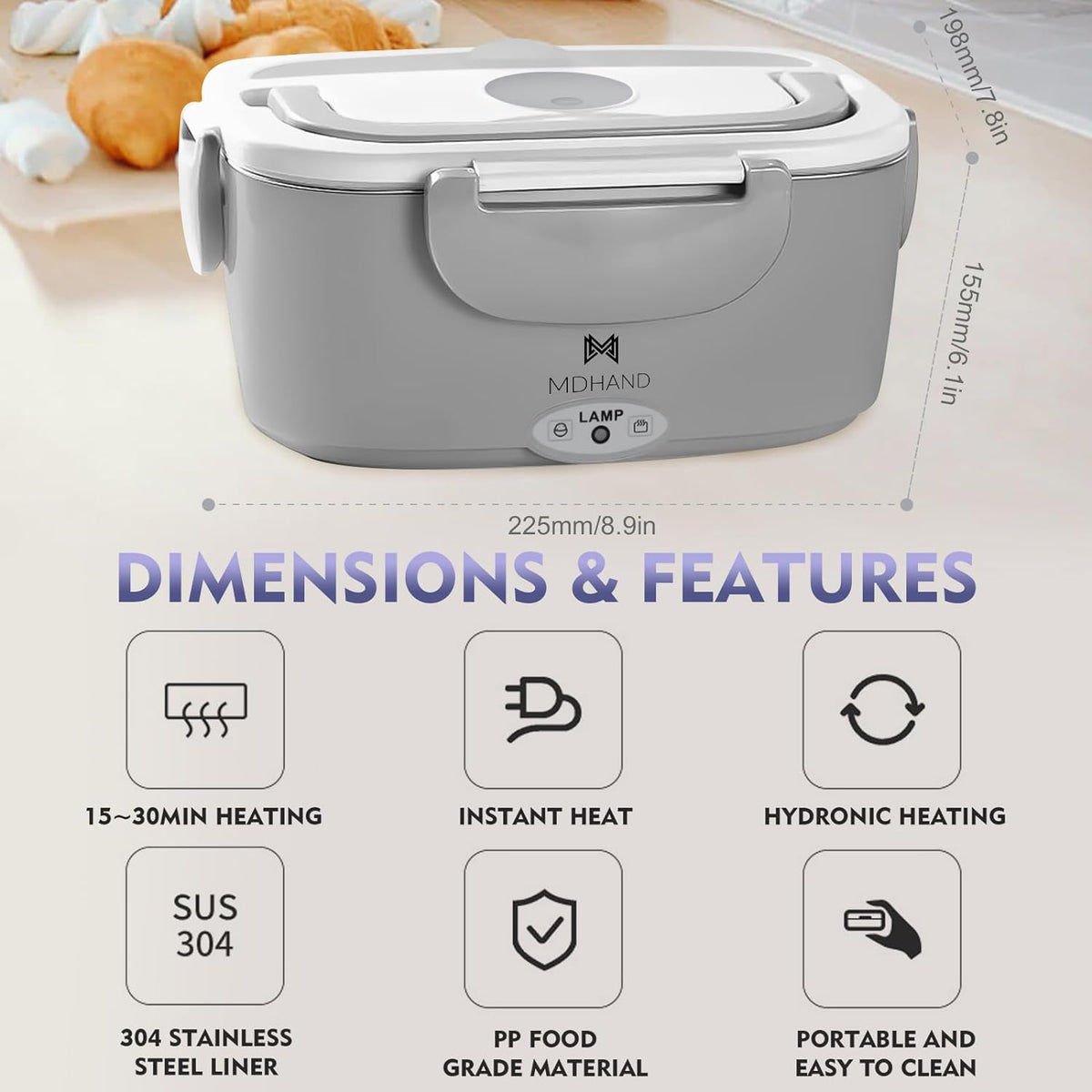 65W Electric Lunch Box Food Heater M465