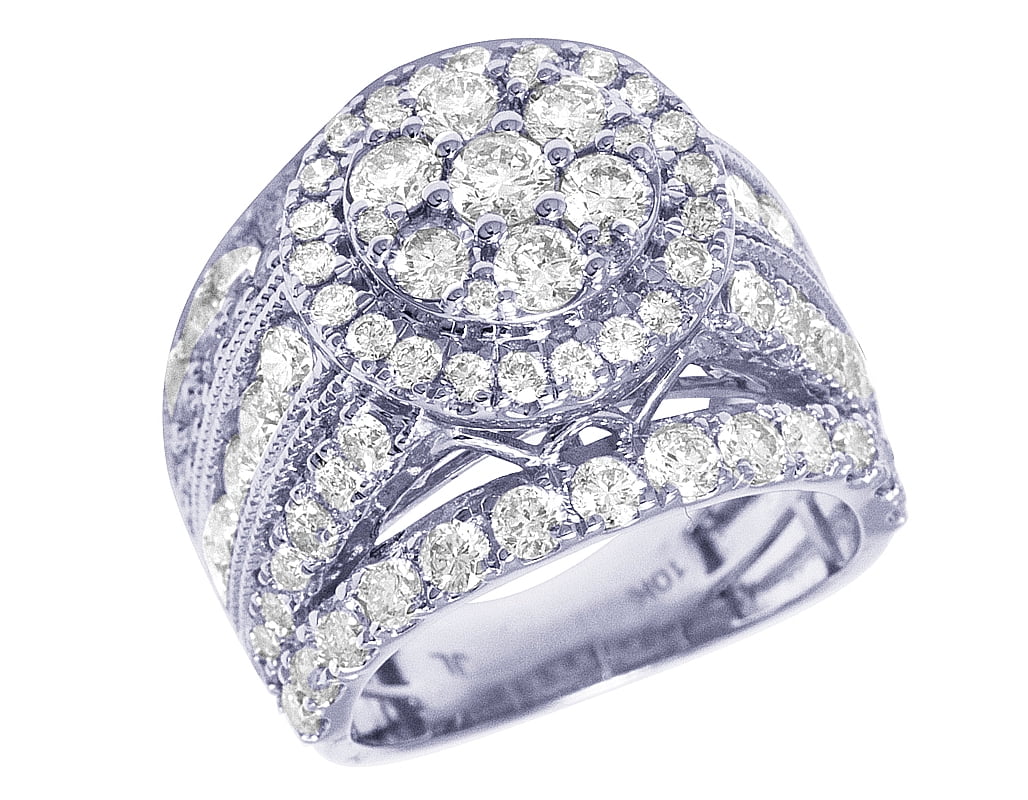 10K White Gold 4Ct Diamond Engagement Ring G34999