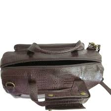 Brown Leather Carry-On Weekend Duffel U748298
