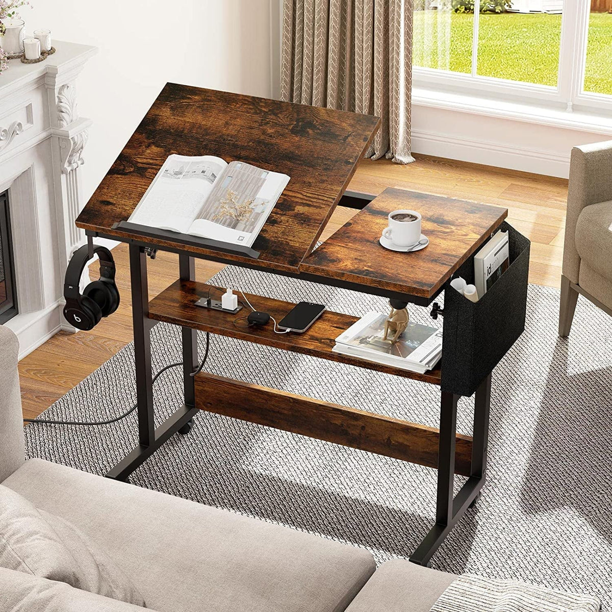 Portable Laptop Table with Charging Station W793