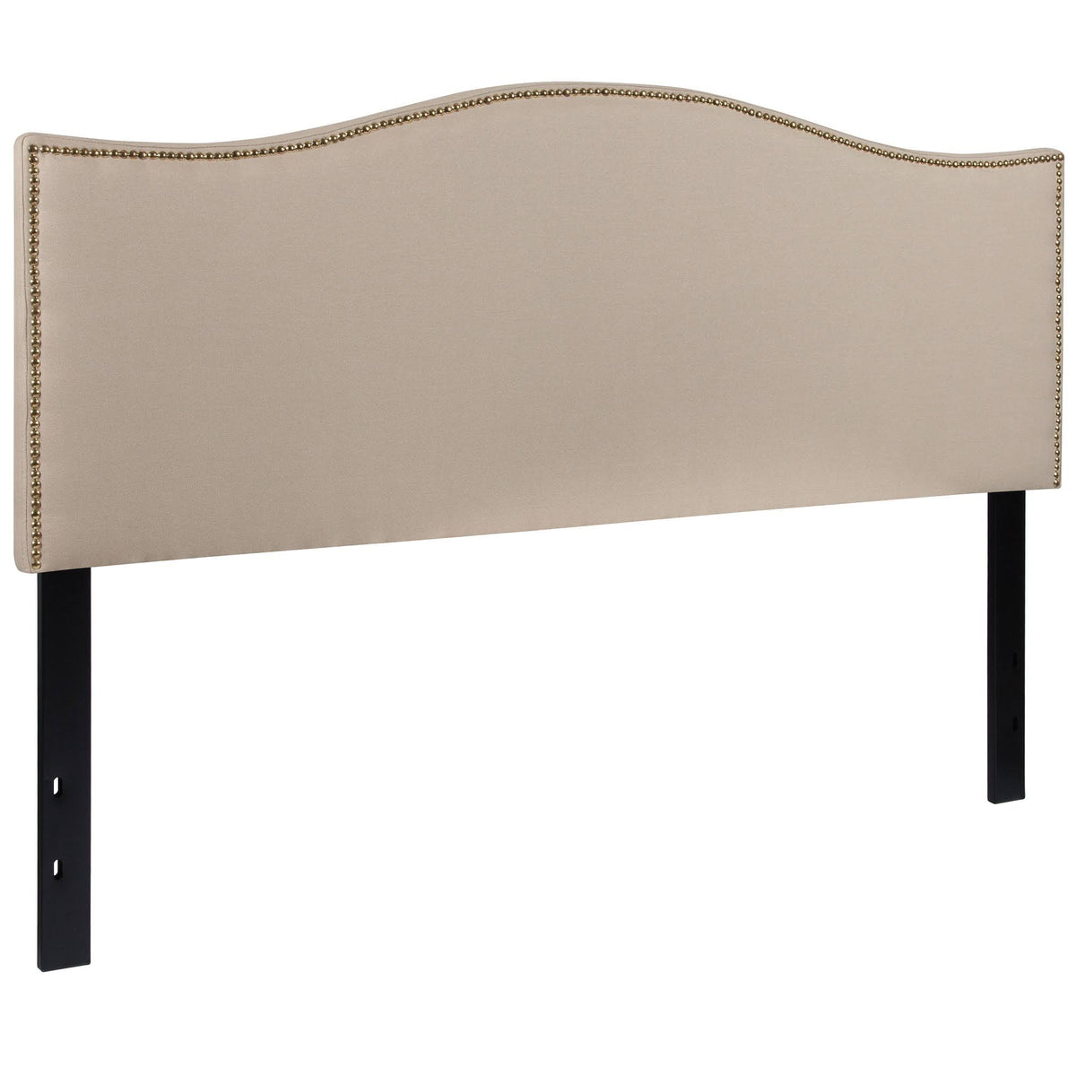 Beige and Black Transitional Queen Size Headboard W16111