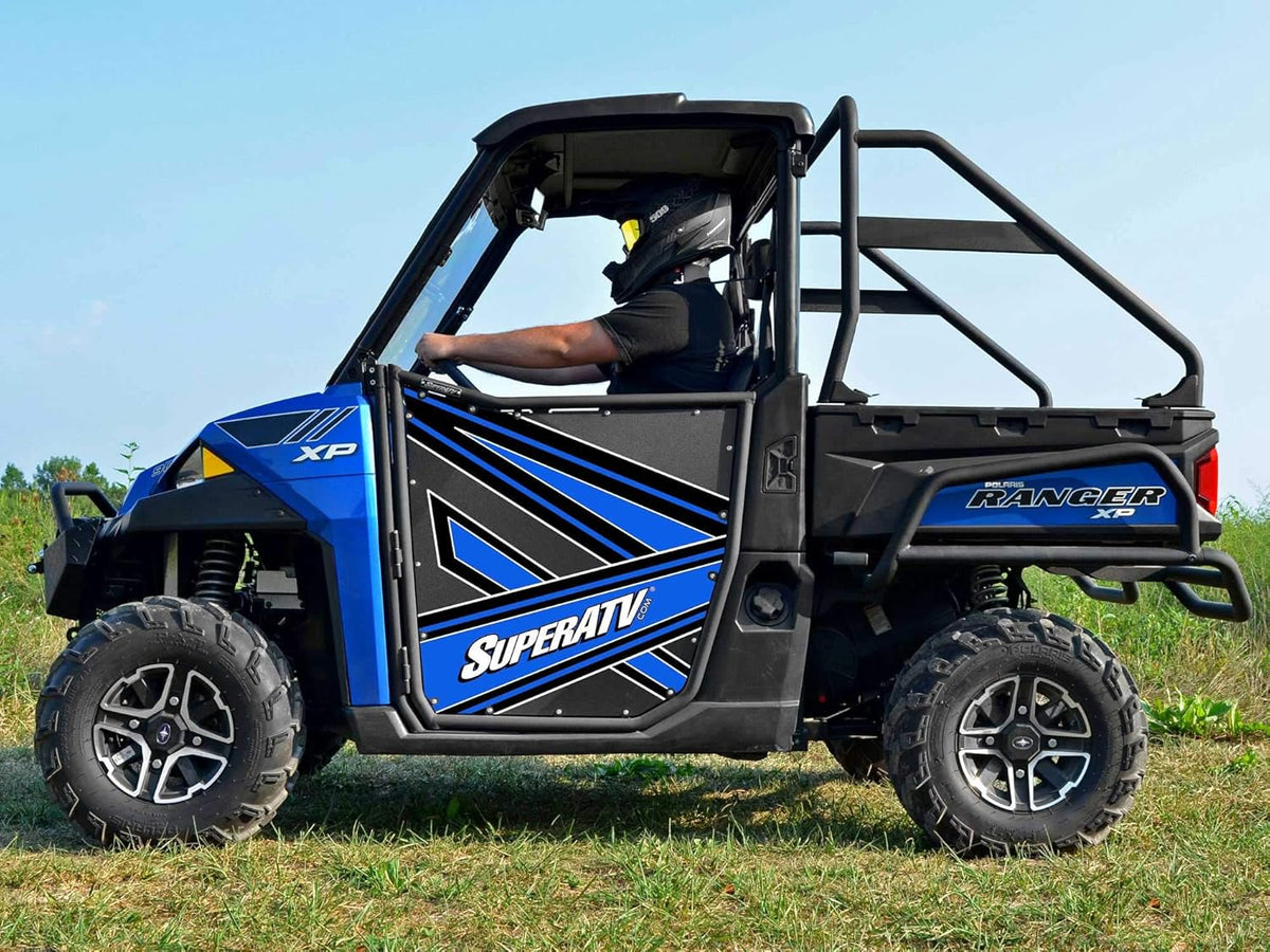 Aluminum Doors for Polaris Ranger XP 1000, Powder Coated Black, Pre-Assembled Q225448