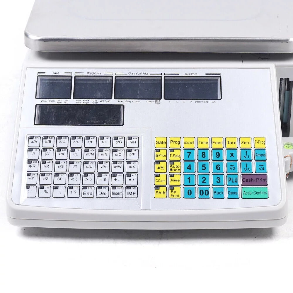 Digital Deli Meat Food Computing Retail Price Scale 66LB with Printer I859628