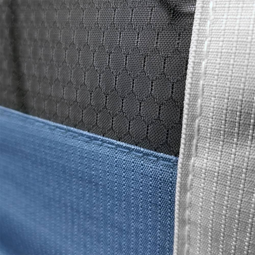 Blue/Grey Outdoor Recliner with Carry Strap J1619