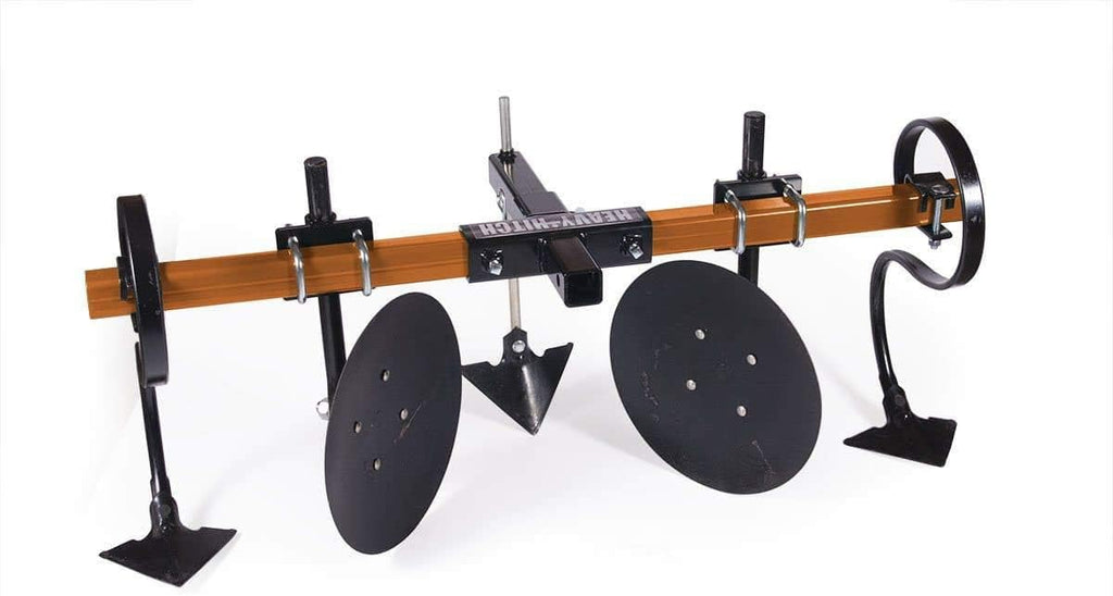 Green Multi-Purpose Disc Cultivator Garden Bedder Attachment with S-Tines and Row Maker Insert C98623