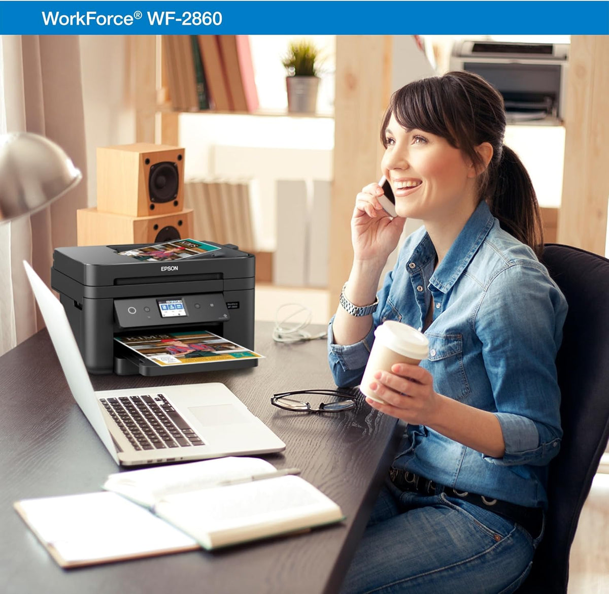Wireless Color All-in-One Printer with Scanner, Copier, Fax V464184