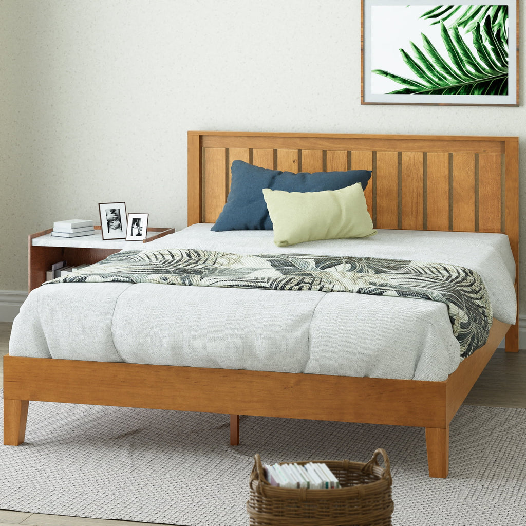 Queen Wood Platform Bed Frame with Headboard O926