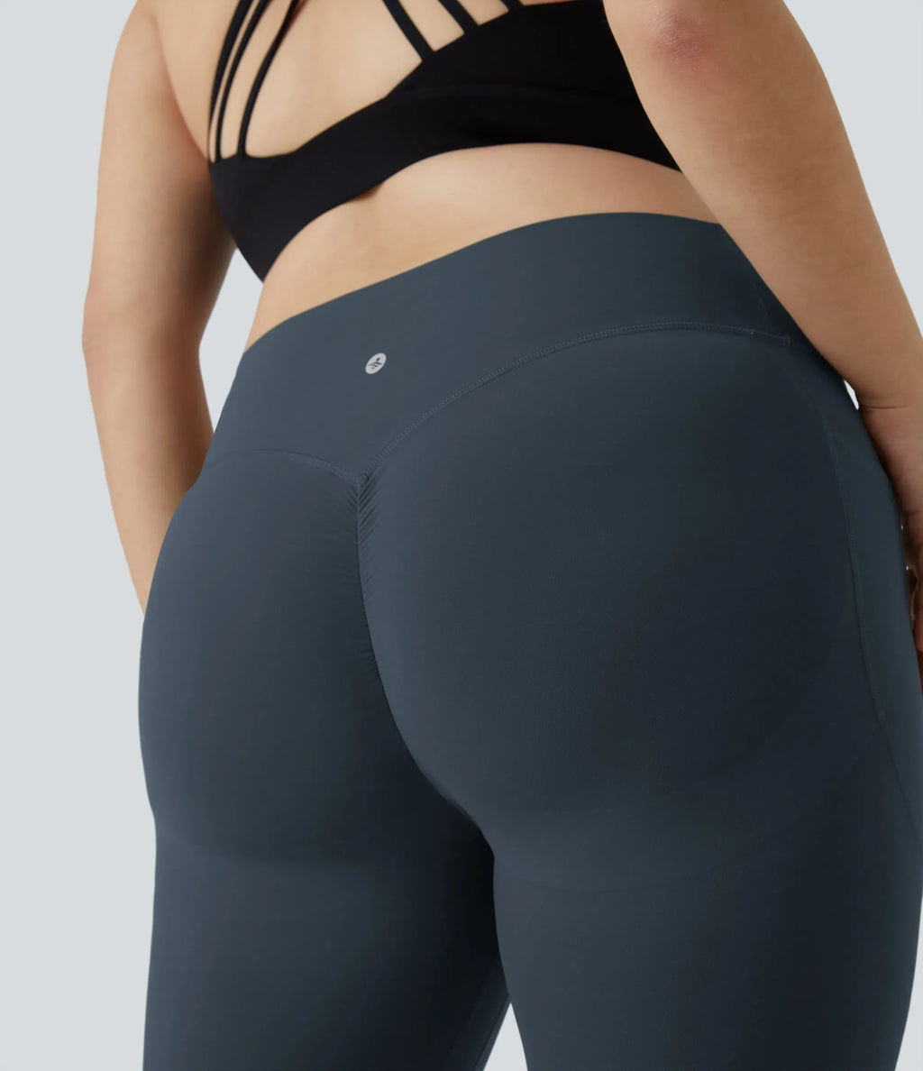 High Waisted Tummy Control Shaping Leggings Plus Size A129