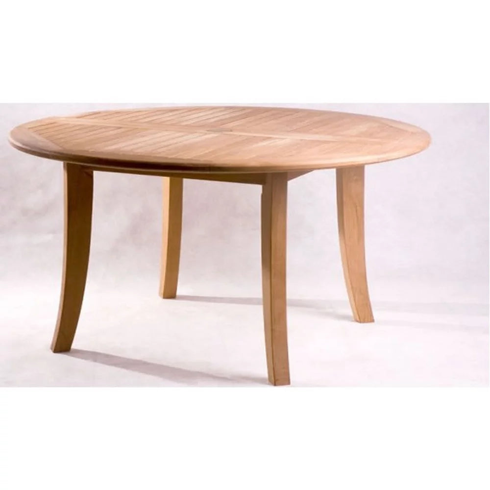 Grade-A Teak 5 Pc Outdoor Dining Set with 52" Round Table and 4 Arm Chairs W1580