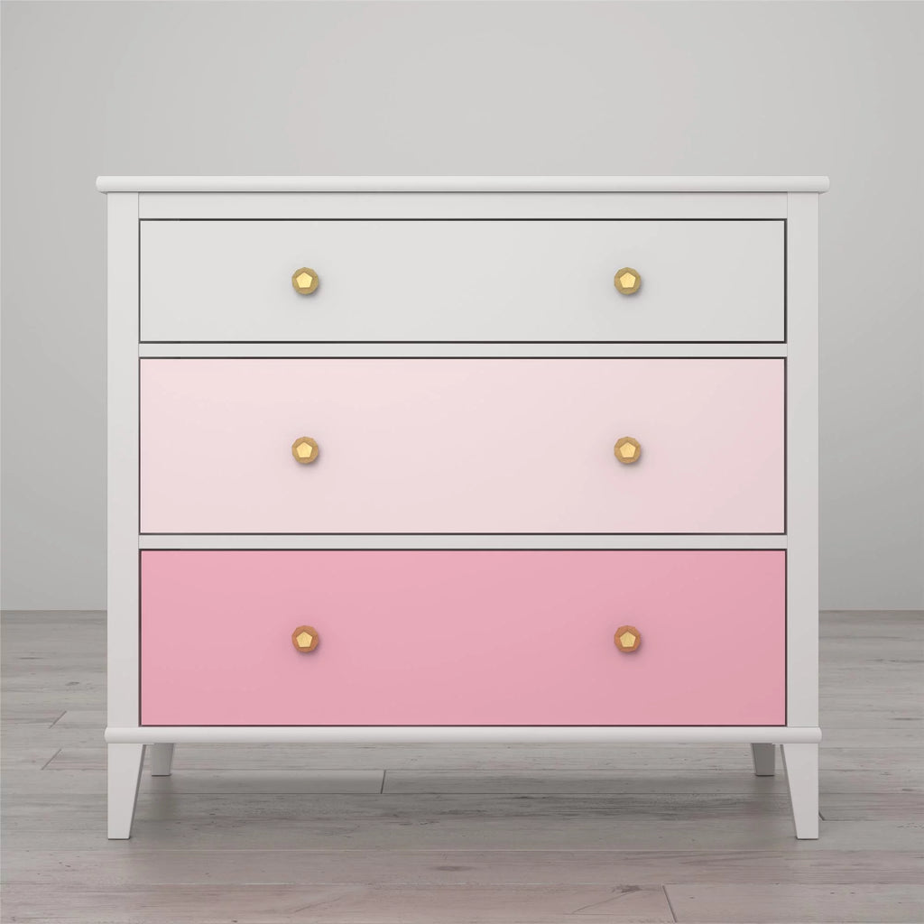 White 3 Drawer Dresser P43376