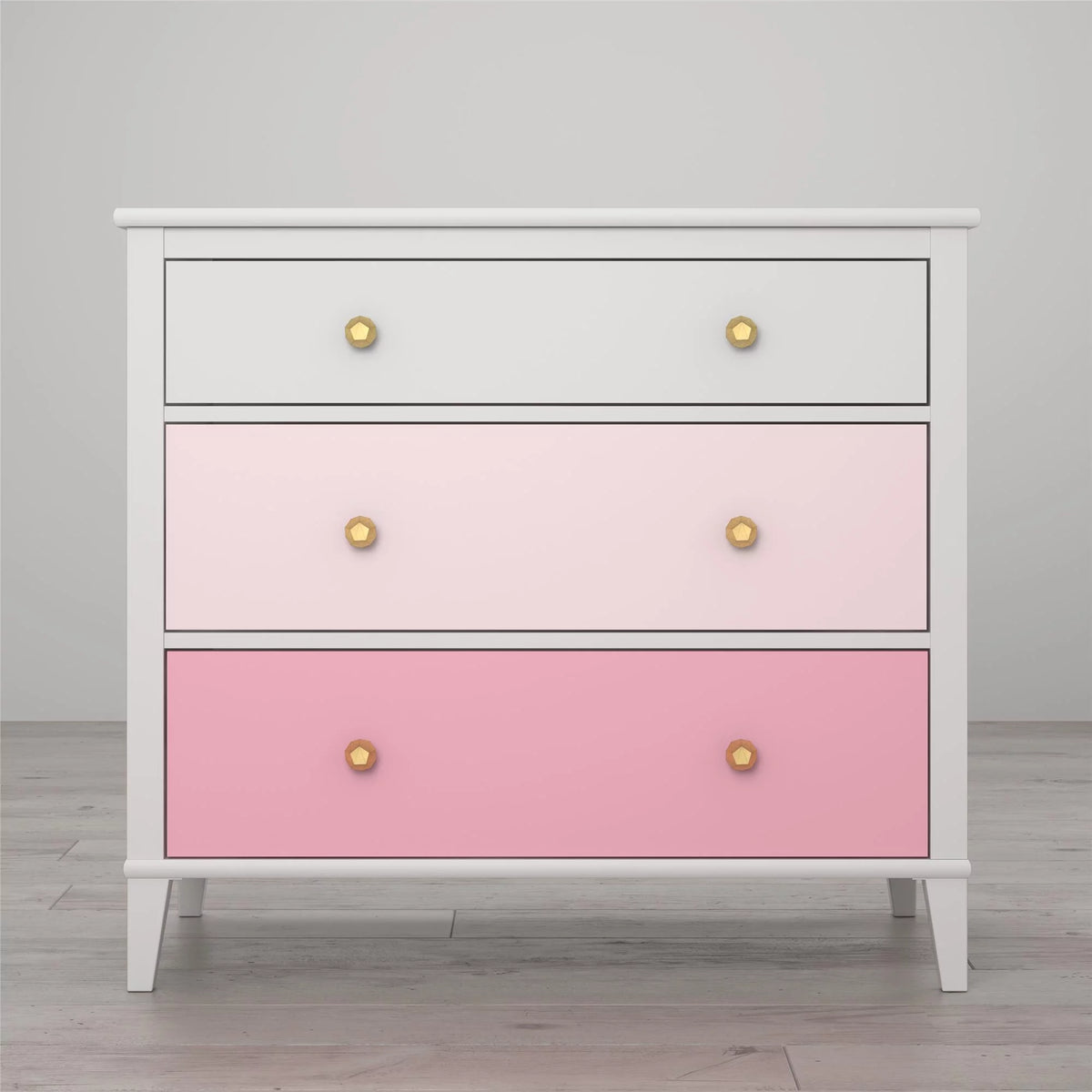 White 3 Drawer Dresser P43376