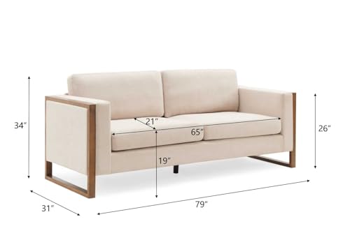 Taupe Beige Upholstered 3-Seater Sofa X309