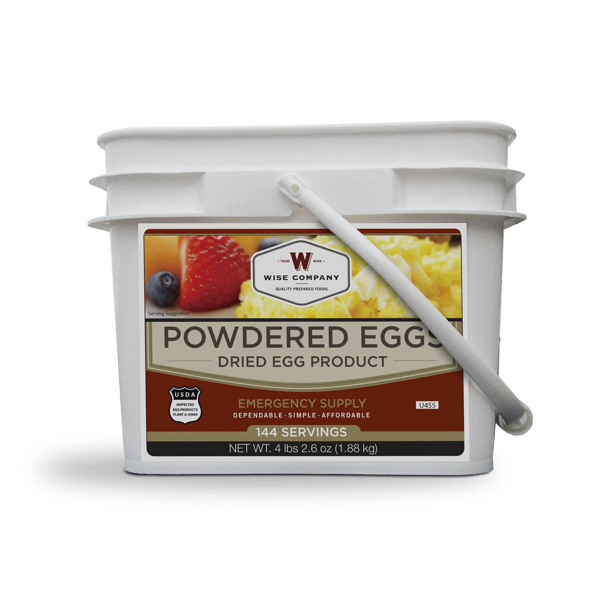 Powdered Eggs Bucket 144 Servings V8160