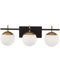 Black and Gold 3-Light Bath Light H918829