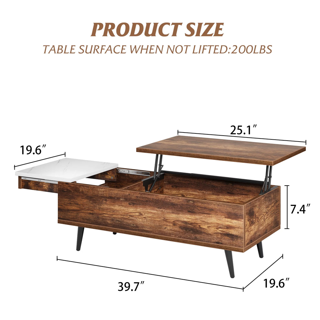 Lift Top Coffee Table with Storage Box E9640