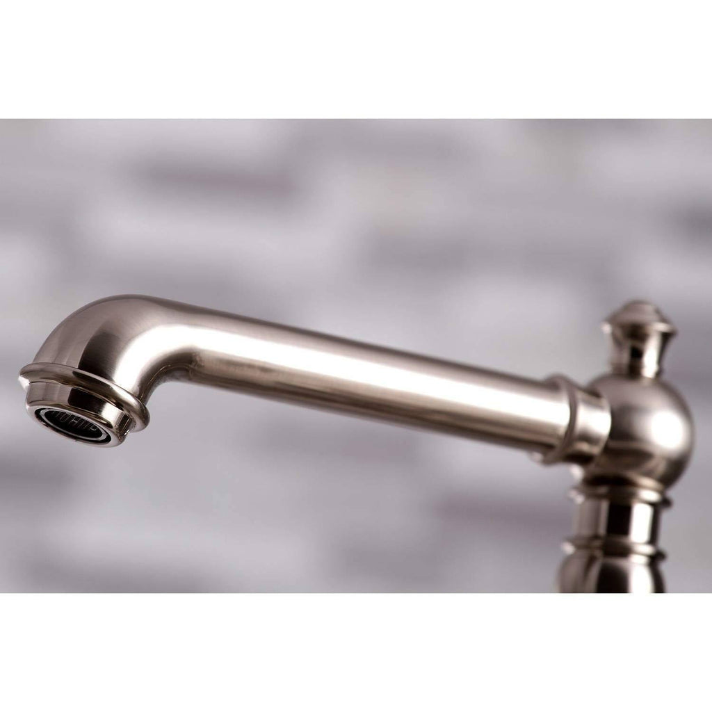 Bridge Kitchen Faucet with Brass Sprayer Matte Black I8459