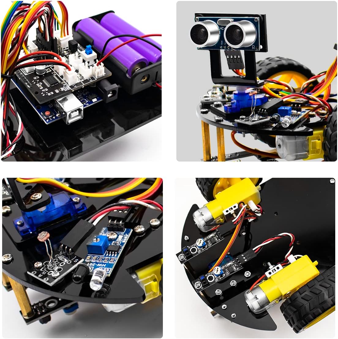 Smart Robot Car 2WD Chassis Kit V2 with Ultrasonic Module G653