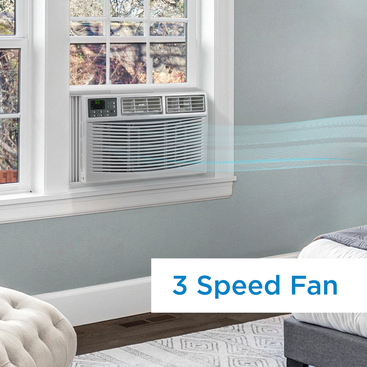 8,000 BTU White Window Air Conditioner I577