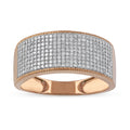 10K Rose Gold Diamond Accent Men's Band B790108