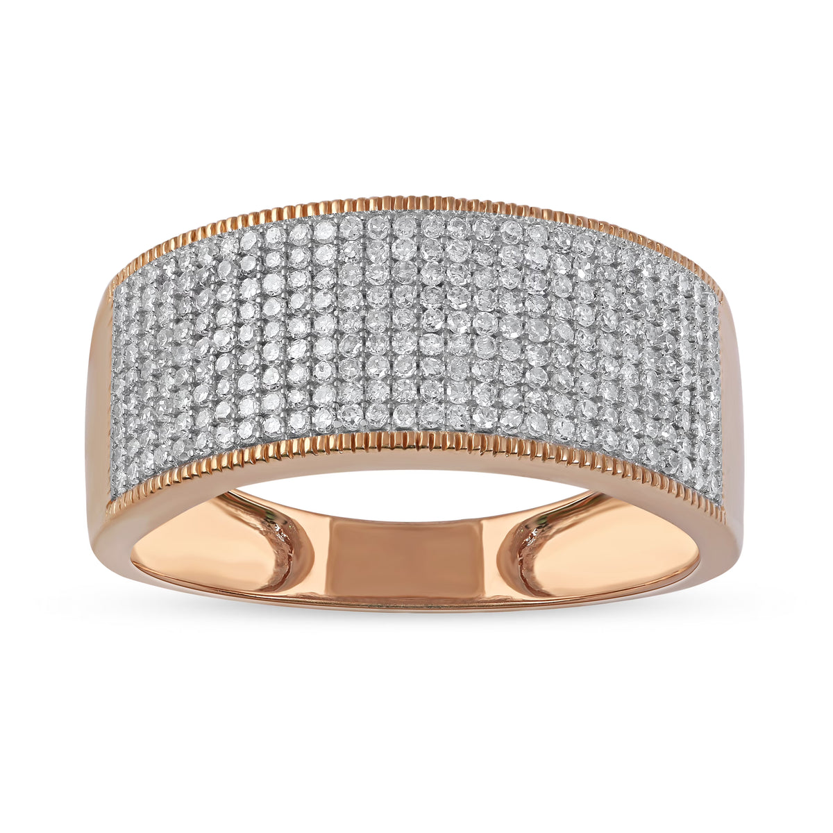 10K Rose Gold Diamond Accent Men's Band B790108