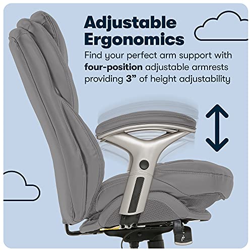 Opportunity Gray Bonded Leather Executive Office Chair E669515