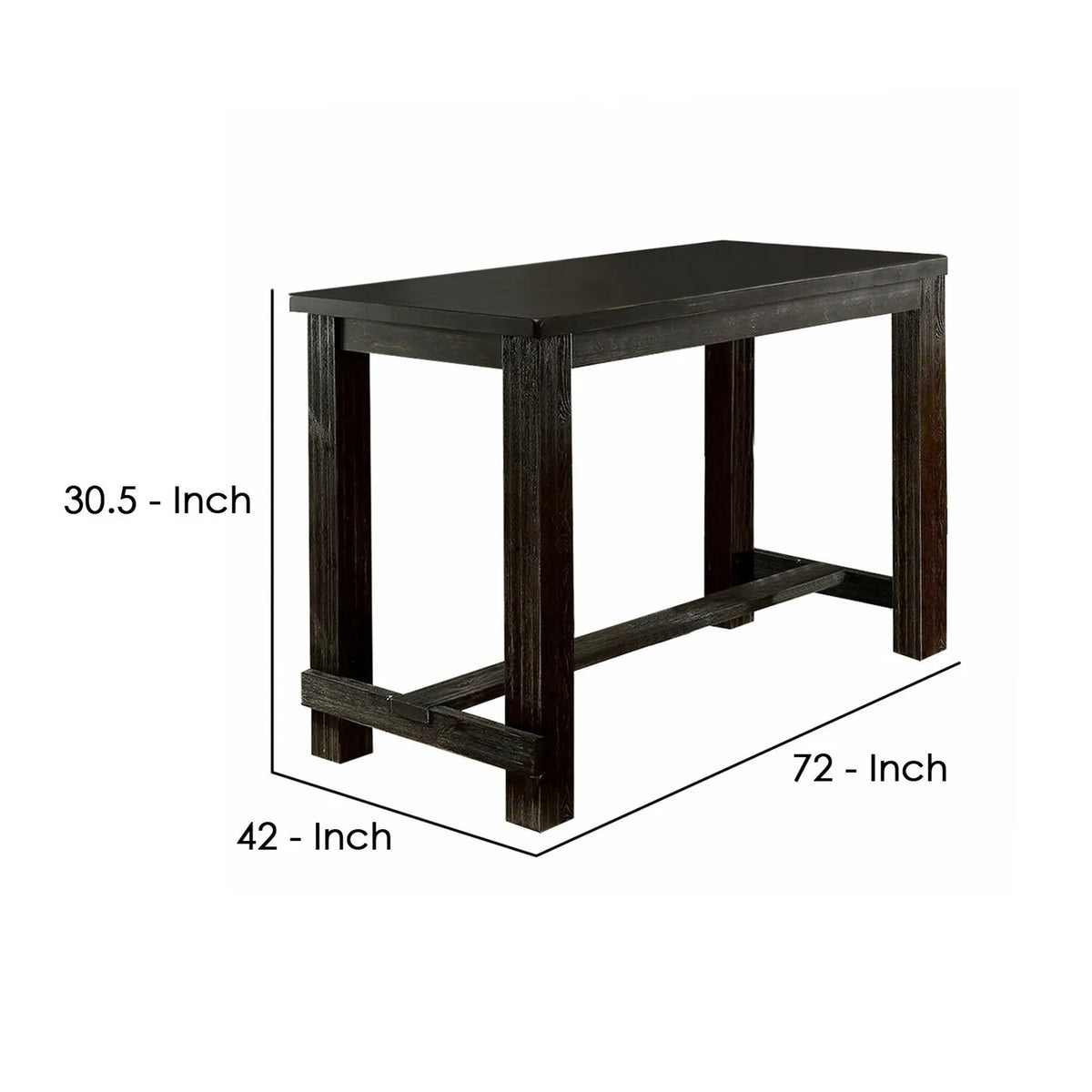 72 Inches Rectangular Dining Table with Block Legs Q547749