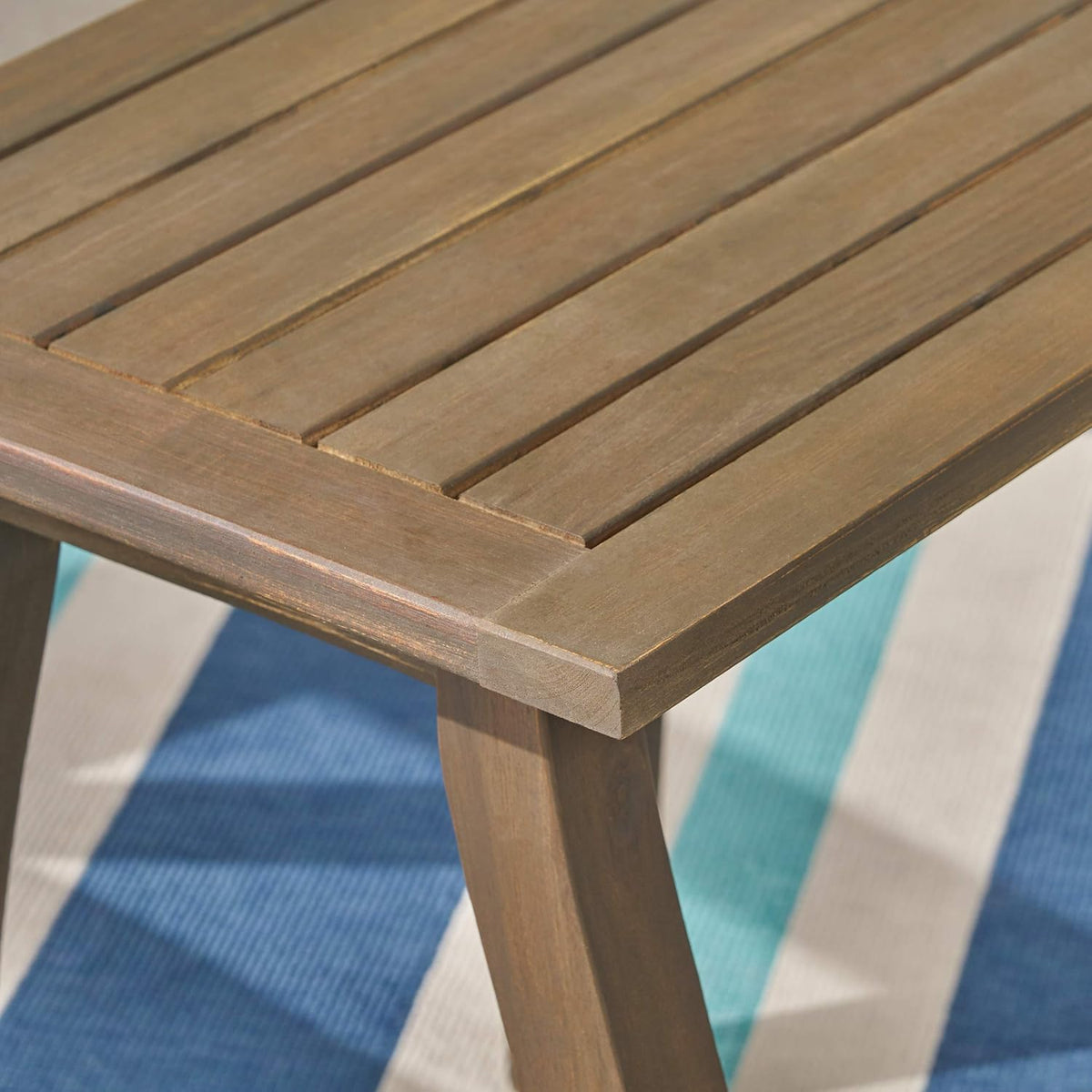 Gray Acacia Wood Accent Table A132062