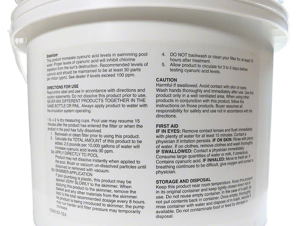 25 Pounds Pool Chlorine Stabilizer E6839