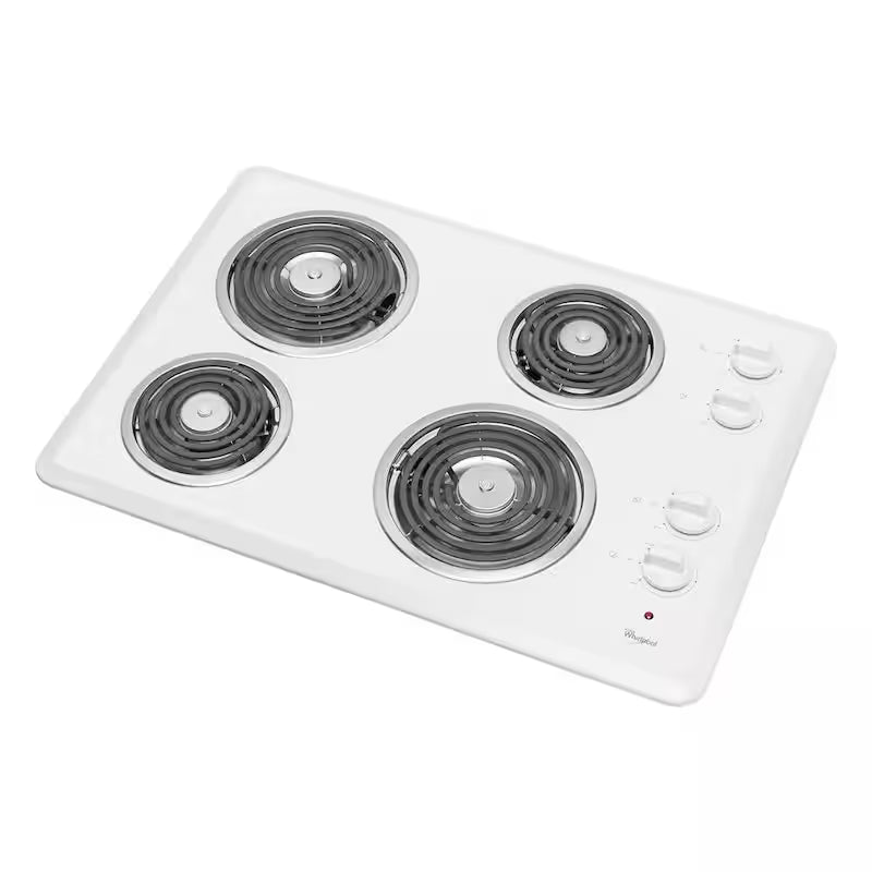White 4 Element Coil Electric Cooktop C43873
