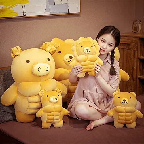Brown 27.5 inch Cartoon Bear Plush Pillow E935
