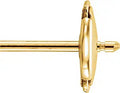18K Yellow Gold Push Back Post L16758
