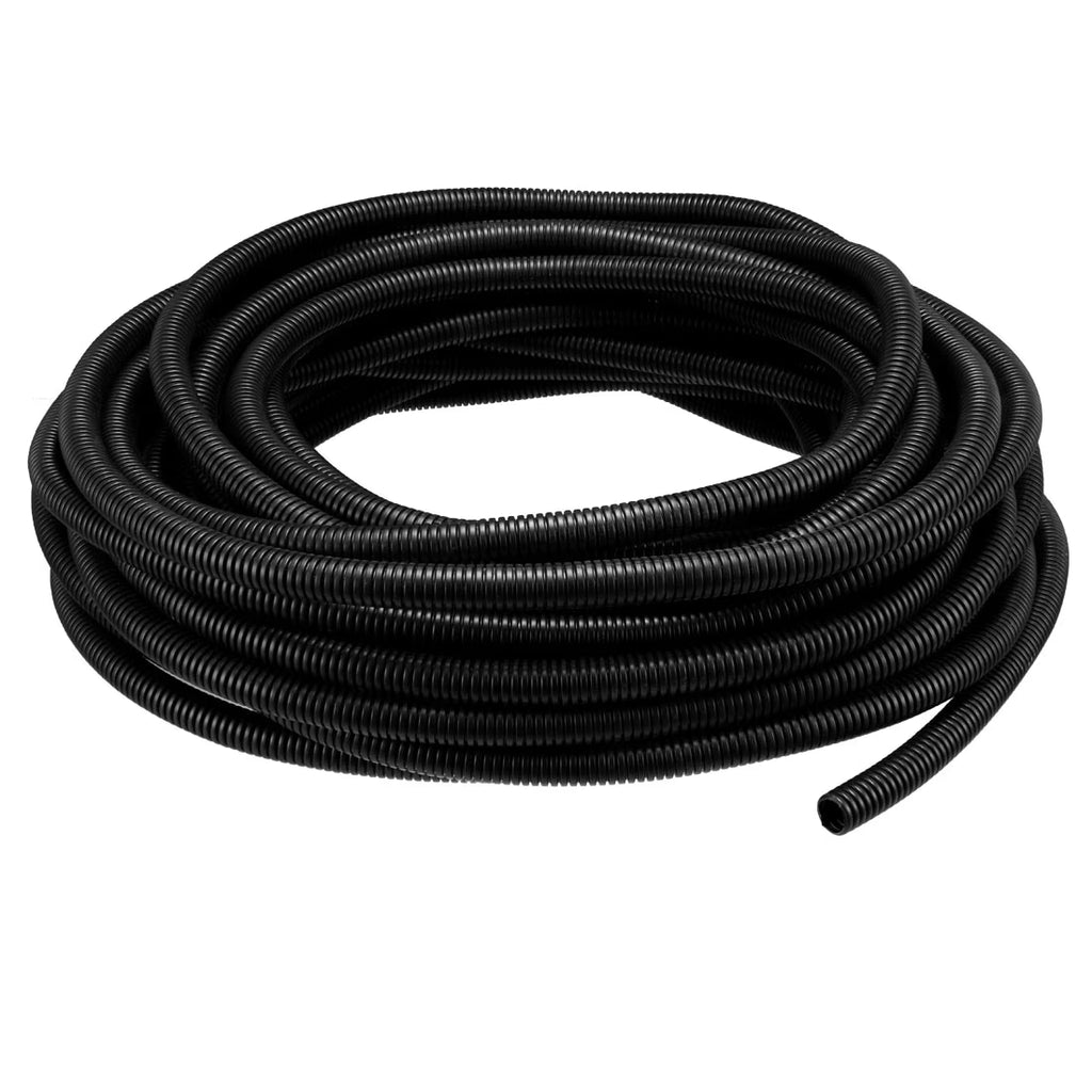 13mm Outside Dia Corrugated Bellow Conduit Tube Black T126