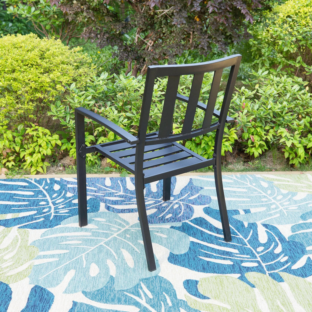 7-Piece Outdoor Dining Set for 6-Person Black L18042