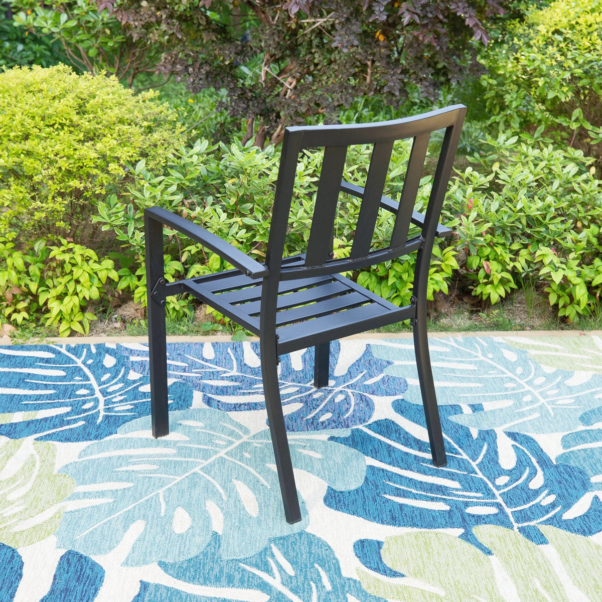 7-Piece Outdoor Dining Set for 6-Person Black L18042
