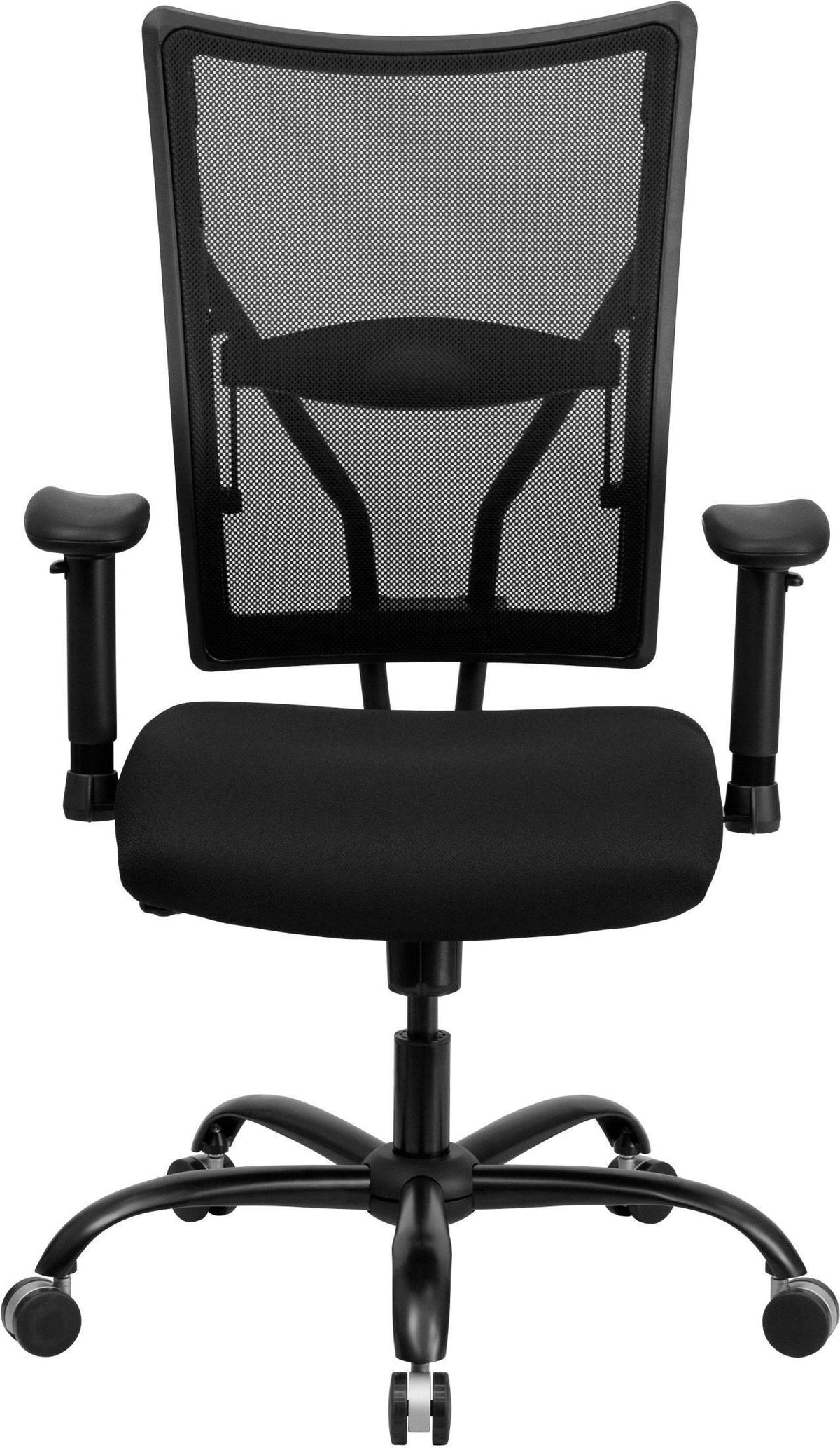 Black Mesh Office Chair with Arms, 400 lb. Capacity V2590