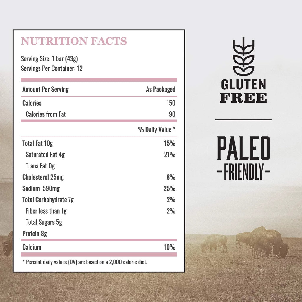 Uncured Bacon Protein Bars 12 Ct 1.5 Oz F704
